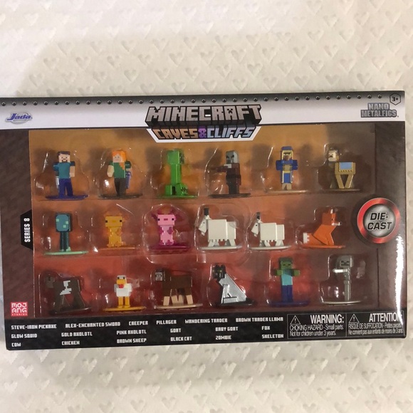 Jada Toys Minecraft Figures - Personaggi da collezione da 2,5 100% Metallo Collezzionabili - Full Store Giocattoli Mondragone